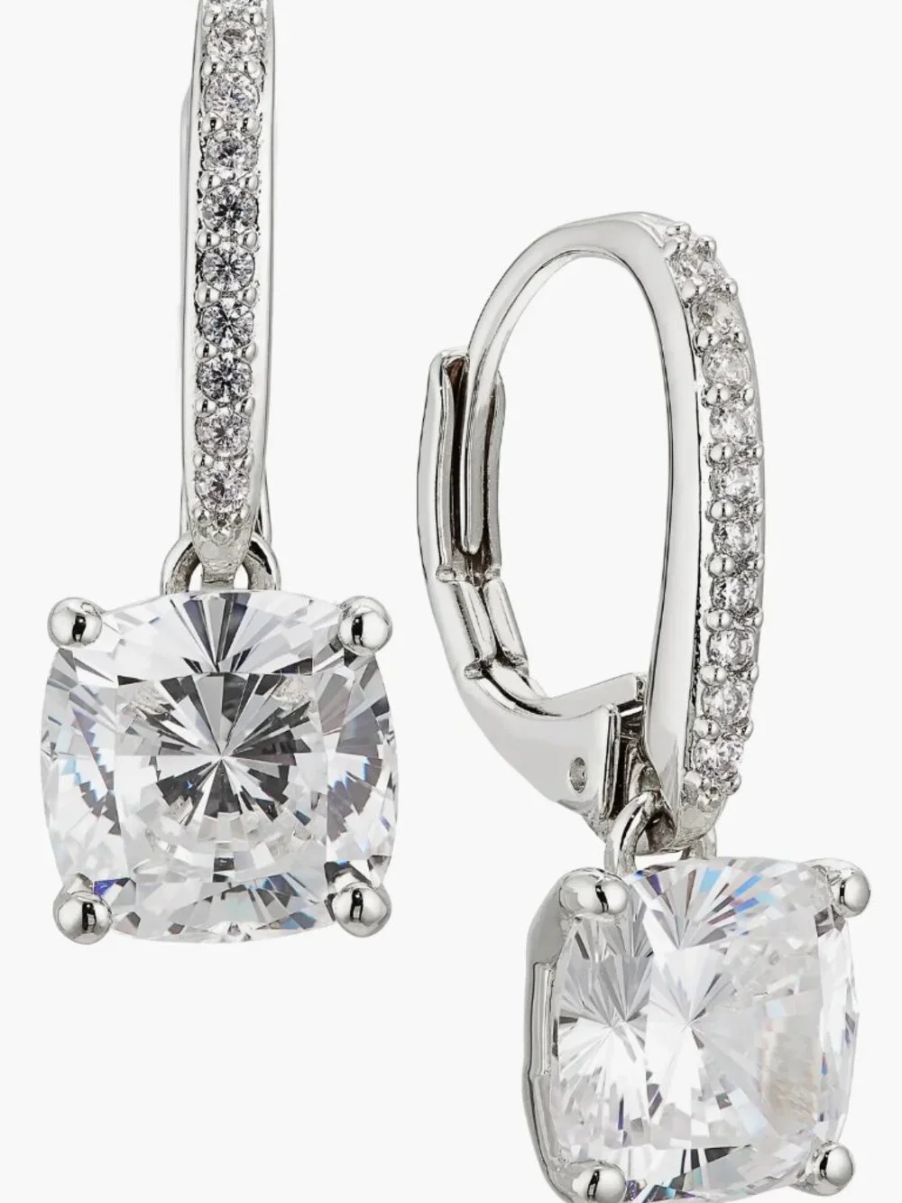 NWT Nadri Modern Luv Cubic Zirconia Drop Earrings